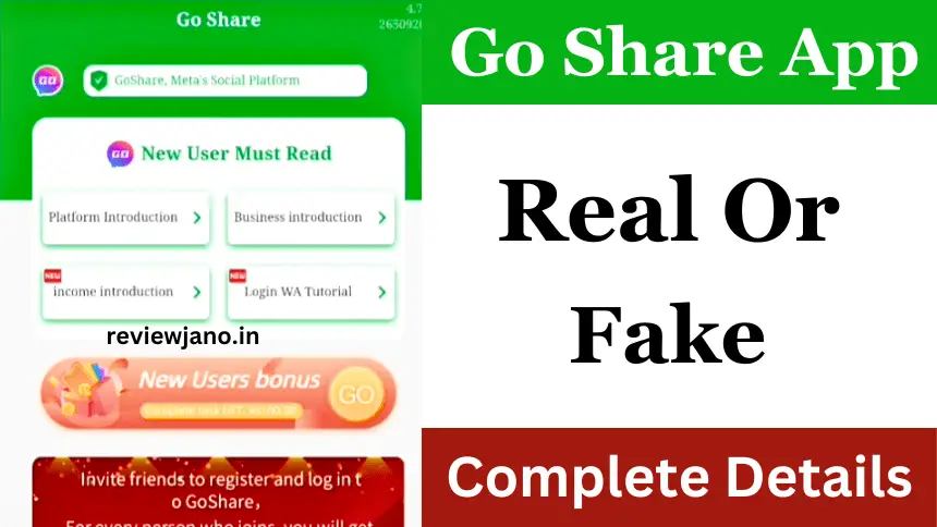 Go Share App Real or Fake
